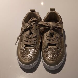 NEW Gold Glitter Sneakers - Stylish Casual Shoes